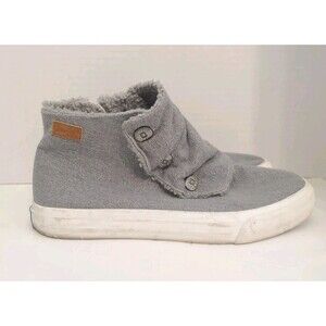 Blowfish Malibu Mabbit Zip Up High Top Sneaker Women's 8 M Gray